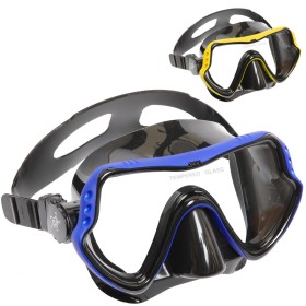MASCHERA MONOVETRO TEMPERATO E SILICONE NERO WINDOW ABYSSTAR
