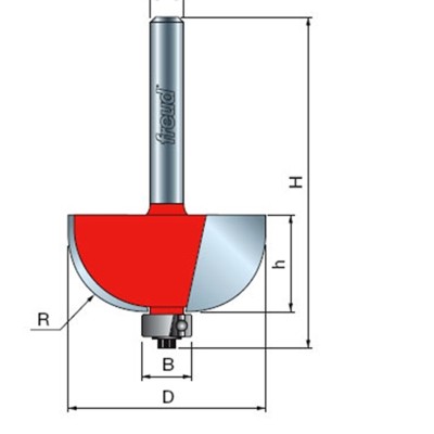 Fresa Freud A Raggio Convesso mm 31.8X12.7X55.2