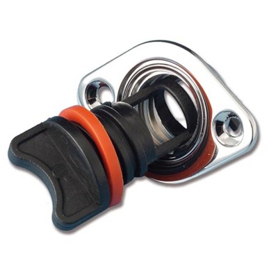 Ombrinale tappo scarico in ottone cromato e nylon mm 18