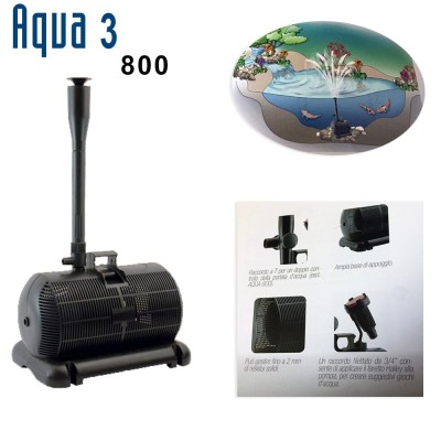 Sicce Pompa per Laghetti e Fontane AQUA 3 750 LITRI/H Bassa Manutenzione
