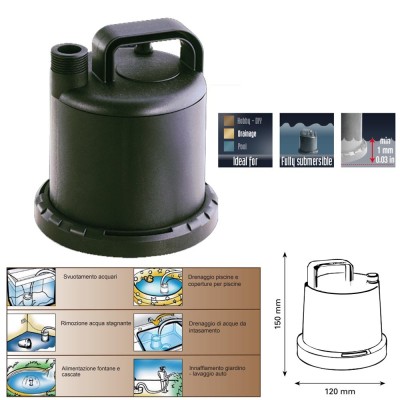 Sicce Ultrazero Pompa da Drenaggio Multifunzione Fai da Te Uso Domestico 3.000 litri/h