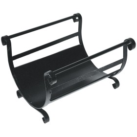 Portalegna Due Manici in Ferro Battuto Verniciato a Polvere cm 40x32xH33