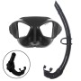 Set Mantis Maschera da Apnea Bioculare Abysstar In Silicone Nero Vetro Temperato