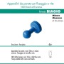 Pika' 1 Appendino da Parete SFERA Fissaggio a Muro Colore Blu