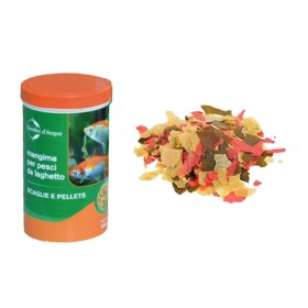 Laghetto Magic Mangime da Laghetto Completo in Scaglie per Tutti i Tipi di Pesci e Avanotti LITRI 1