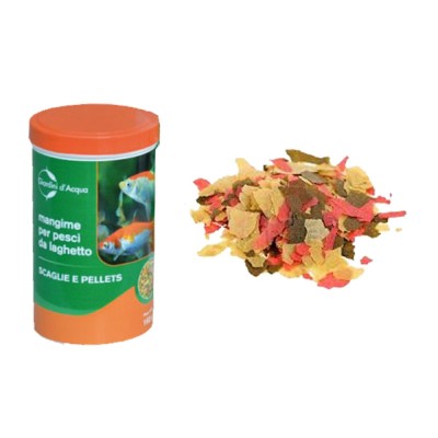 Laghetto Magic Mangime da Laghetto Completo in Scaglie per Tutti i Tipi di Pesci e Avanotti LITRI 1