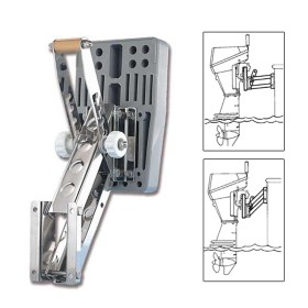 Supporto A Ribalta In Acciaio Inox Per Motore Fuoribordo Ausiliario