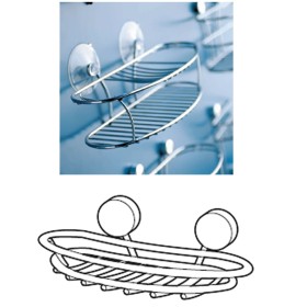 PORTA SAPONE CHROME SOUCTION 15X5X10 METAFORM