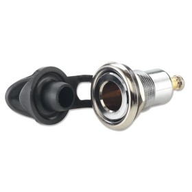 Presa di corrente Incasso 12 Volt Mini Ottone Cromato Barca Moto Camper Auto