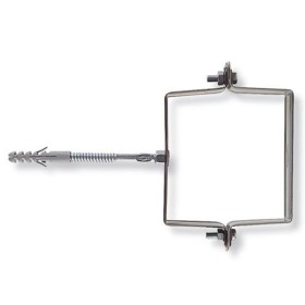 Collare Quadro Acciaio Verniciato Testa Di Moro mm 100x100