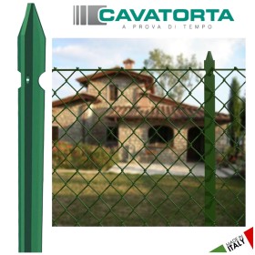 PALETTO PLASTIFICATO A T VERDE CM 175 PER RECINZIONE