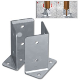 SUPPORTI ANGOLARI PORTA TRAVI ZINCATI PZ 2 105X200x83X15