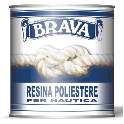 Resina di Poliestere Con Catalizzatore Litri 0,375 Brava