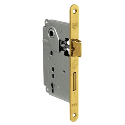 SERRATURA PATENT AD INCASSO BORDO IN OTTONE TONDO MM 45