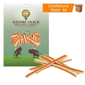 Multipack da 30 Buste Nature Snack Jerkey Pollo e Clorofilla Fuss-Dog