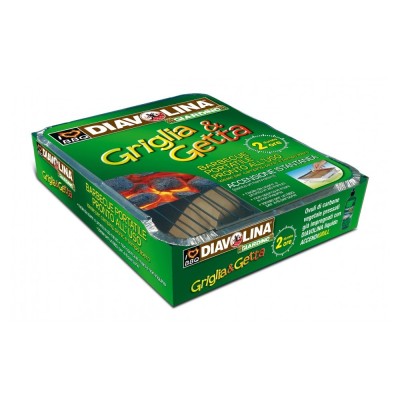 Diavolina Griglia e Getta Barbecue Portatile Pronto All'Uso Durata 2 Ore