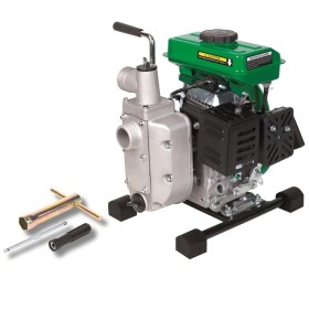 Motopompa portatile 97 cc montata su struttura metallica con maniglia