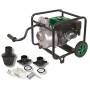 Motopompa 196 CC montata su telaio metallico con ruote