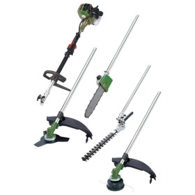 Ribimex Strumento Multifunzione Tagliarba Tagliasiepi Motosega Potatrice 4 in 1 a Scoppio