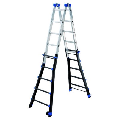 SCALA TELESCOPICA PROFESSIONALE AL065 4+4 GRADINI GIERREPRO