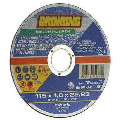 Dischi taglio metallo ferro inox 115 HD MF Grinding