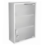 Armadietto Acciao Inox Con Chiave e Vetro Satinato cm 30x12x40