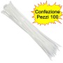 Fascette di Cablaggio Bianche mm 2,5 x 200 3M pezzi 100