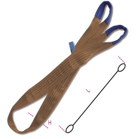 BRACHE DI NASTRO TESSUTO PIATTO, 6t IN POLIESTERE MARRONE