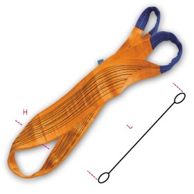 BRACHE DI NASTRO TESSUTO PIATTO 10t IN POLIESTERE ARANCIO