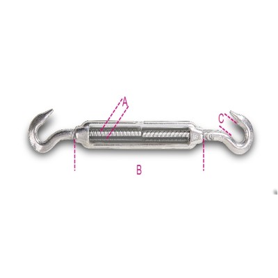 TENDITORE A DUE GANCI INOX AISI 316 8207 ROBUR WFL 300 KG