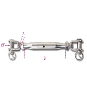TENDITORE A 2 FORCELLE CON CANAULA A TUBO AISI 316 8225ROBUR
