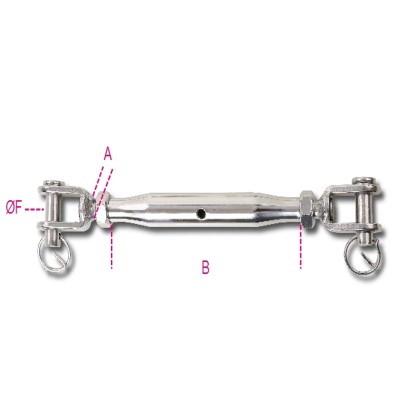 TENDITORE A 2 FORCELLE CON CANAULA A TUBO AISI 316 8225ROBUR