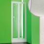 Porta Pieghevole Box Doccia Ad Apertura Interna Per Bagno colore Bianco Acrilico cm 86 - 91