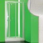 Porta Pieghevole Box Doccia Ad Apertura Interna Per Bagno colore Bianco Acrilico cm 86 - 91