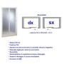 Porta Riducibile Box Doccia Smart BSE126001 Telaio Bianco Acrilico Forte