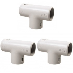 GIUNTO A T ISPEZIONABILE MM 25 IP40 Pezzi 3