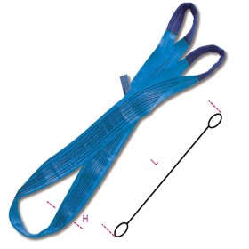 BRACHE DI NASTRO TESSUTO PIATTO 8t IN POLIESTERE BLU 8160