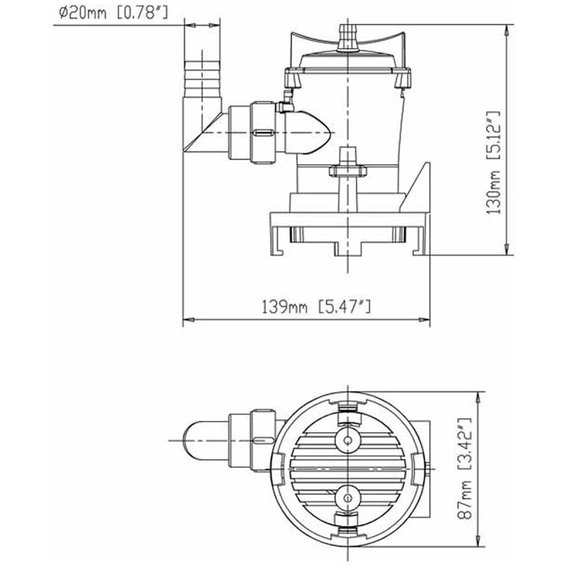 Pompa di sentina ad immersione 12 volt storm 600 elettropompe idrauliche  sommersa