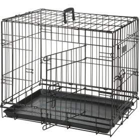 Karlie-Flamingo Gabbia Cane Black 2 Porte "L" (93 x 57 x h 62 cm)