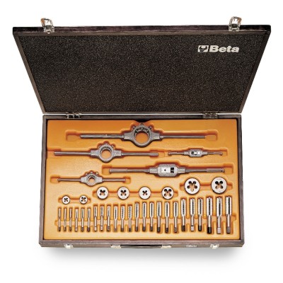 ASSORTIMENTO DI MASCHI E FILIERE E FILETTATURA UNC BETA