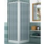 Box Doccia Riducibile Pvc a Soffietto 2 Ante Chiusura ad angolo cm 80x80x185h