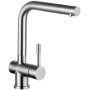 Miscelatore Monocomando Lavello In Acciaio Inox Bocca Alta Da Cucina