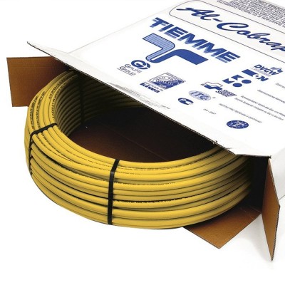 Tubo Gas Multistrato Giallo Nudo Tiemme Diametro mm 16 x 2 Metri 100