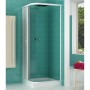 Box Doccia Riducibile Pvc a Soffietto 1 Anta Chiusura ad angolo cm 80x80x185h