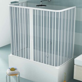 Box Vasca 3 Lati a Soffietto Apertura Centrale In PVC cm 70x170-140x70 x 150 Altezza