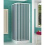 Box Doccia Riducibile Pvc a Soffietto 1 Anta Chiusura ad angolo cm 90x90x185h