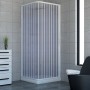 Box Doccia Riducibile Pvc a Soffietto 1 Anta Chiusura ad angolo cm 90x90x185h