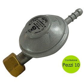 Multipack 10 Pezzi Regolatore Gas GPL Bassa Pressione 1 Kg Conforme Alla Norma EN 16129