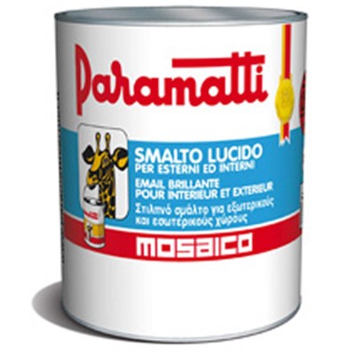 SMALTO LUCIDO MOSAICO BIANCO PER ESTERNI ED INTERNI ML 750