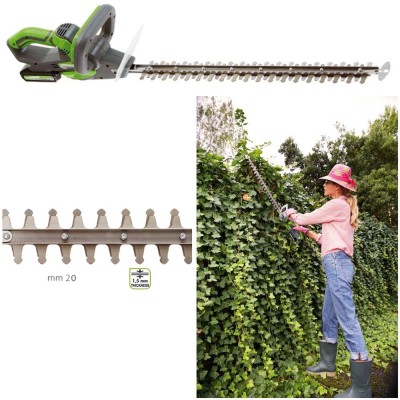 Tagliasiepe a Batteria da Giardino Batteria Litio 20V 2AH Verdemax TS20